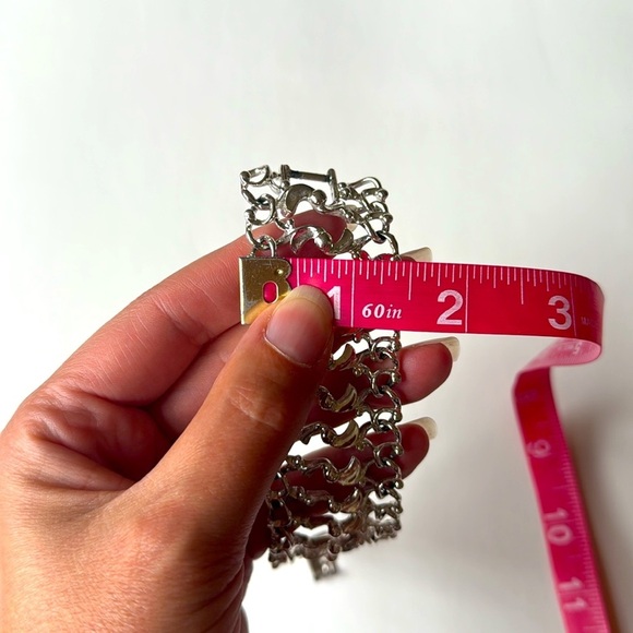 Vintage Sarah Coventry Elegant Silver Tone Chain Link Statement Bracelet - Picture 5 of 5